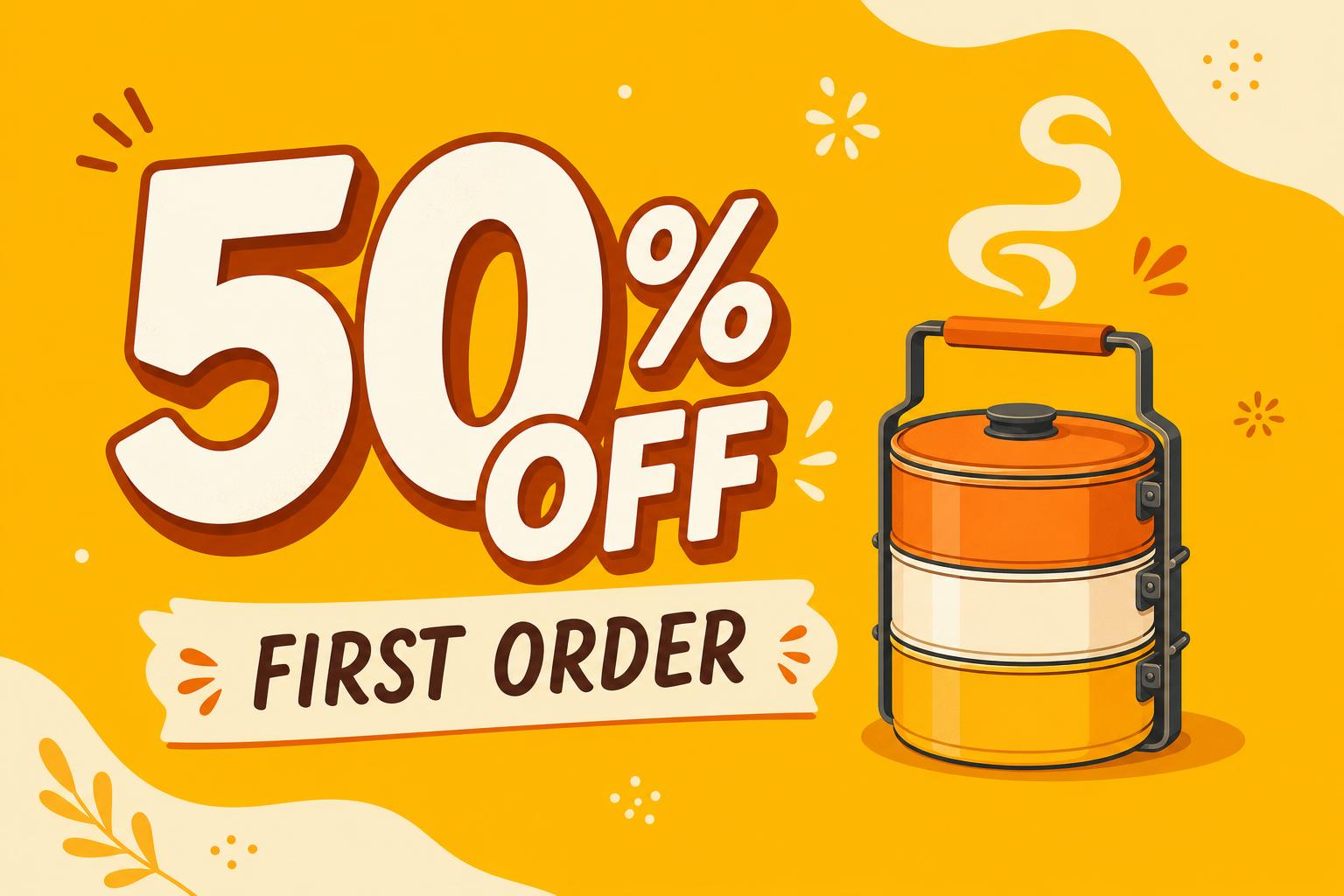 50% off first order